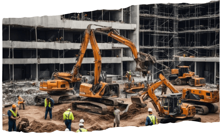 Construction cranes and infrastructure work